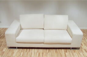 hochwertiges Sofa in weiß nach Polsterreinigung