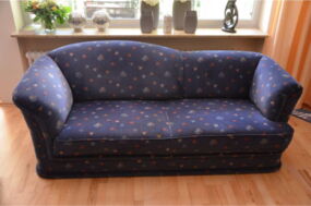 balues Sofa mit Muster nach Polsterreinigung
