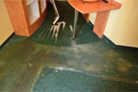 Teppichreinigung eines extrem verschmutzen Hotelzimmers